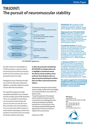 TMJOINT: The pursuit of neuromuscular stability